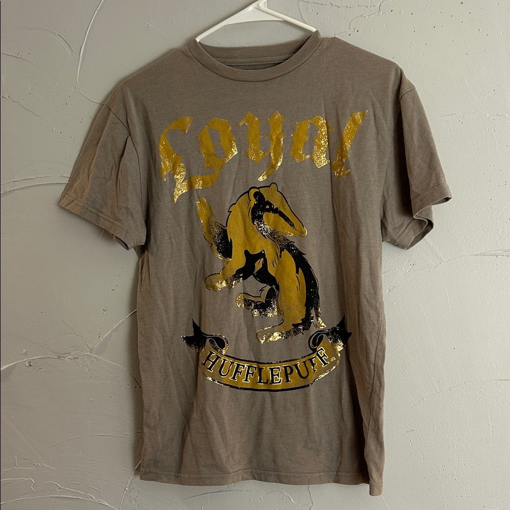 Kids Harry Potter Hufflepuff Graphic T-Shirt Gold and Brown